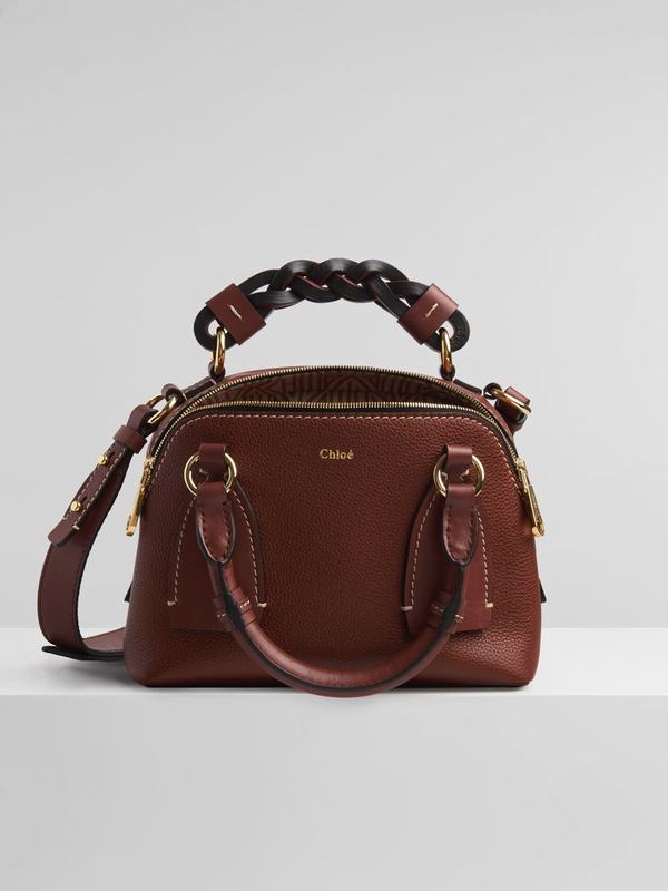 Chloé Bolsos Mujer Daria Marrones Suede Cowhide LJOM80257